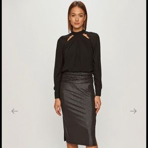 DKNY Black Beaded Skirt